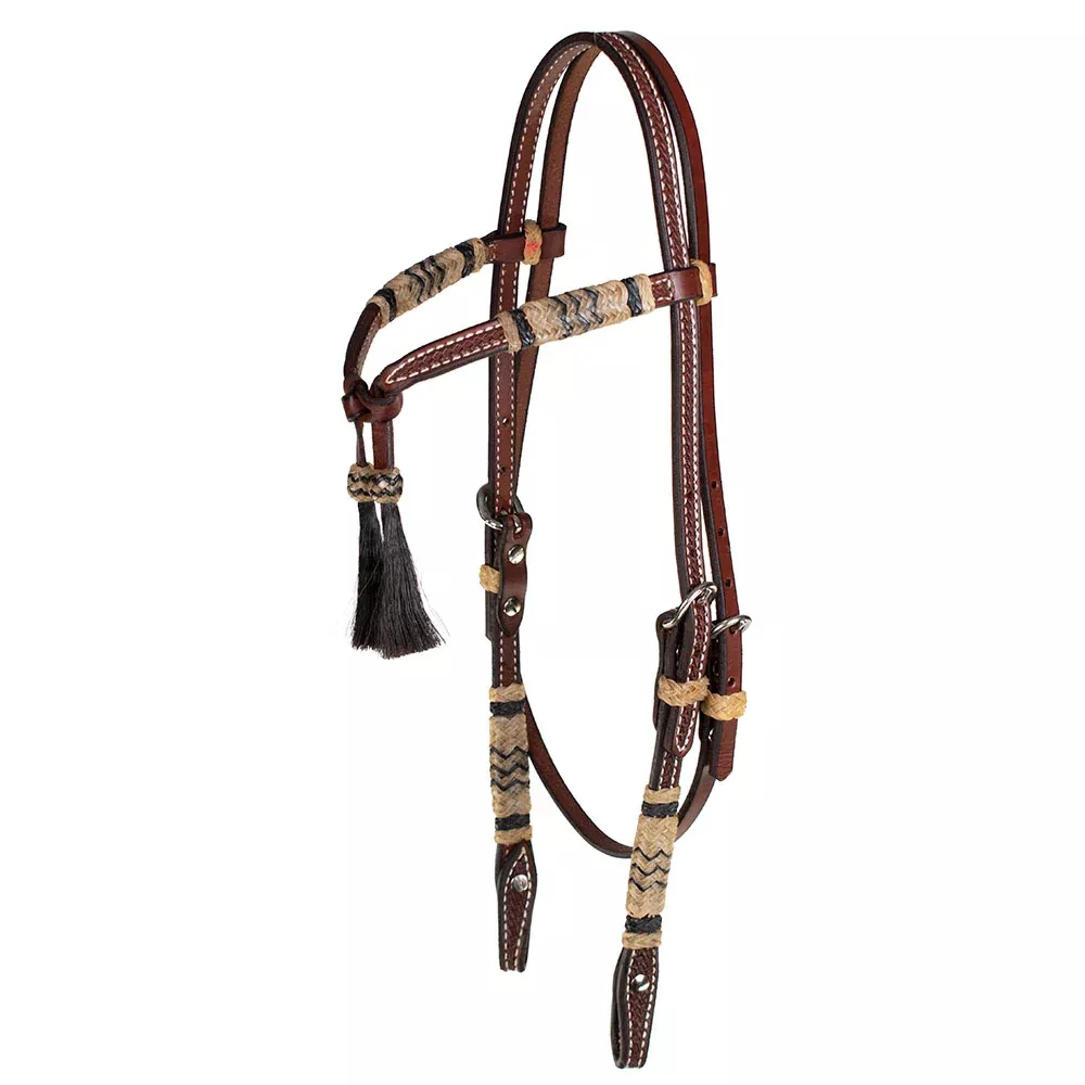 Teskey's Cross Over Browband Headstall w/Tassel