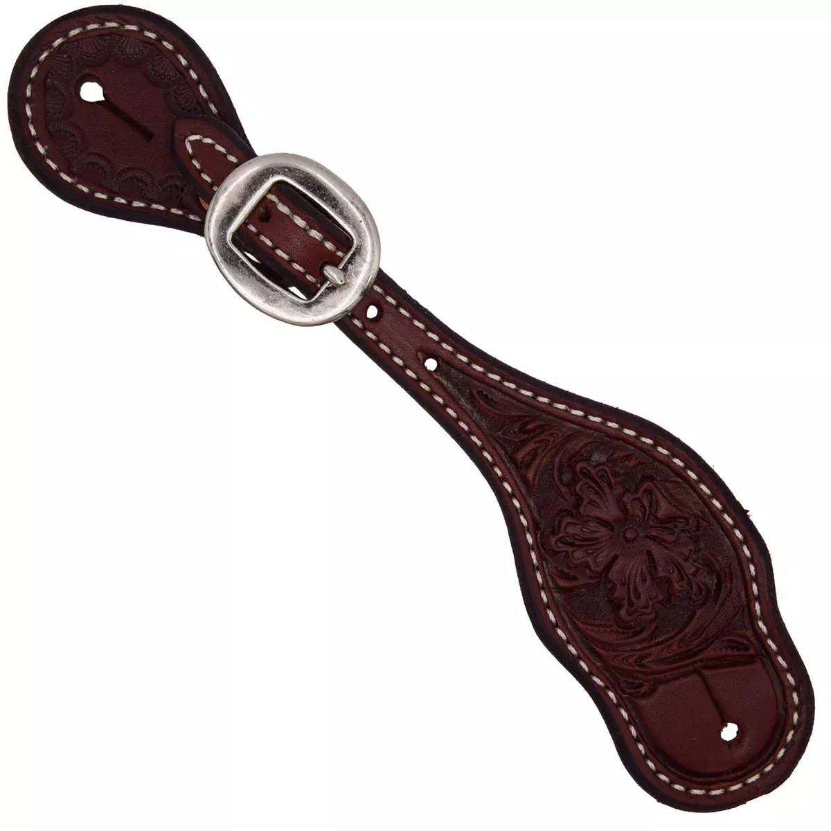 Teskey's Ladies Floral Tooled Spur Straps