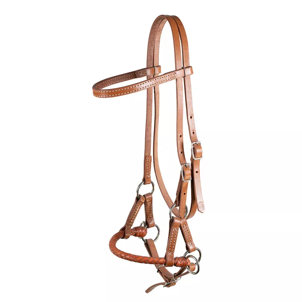 Teskey's Leather Braided Noseband Side Pull