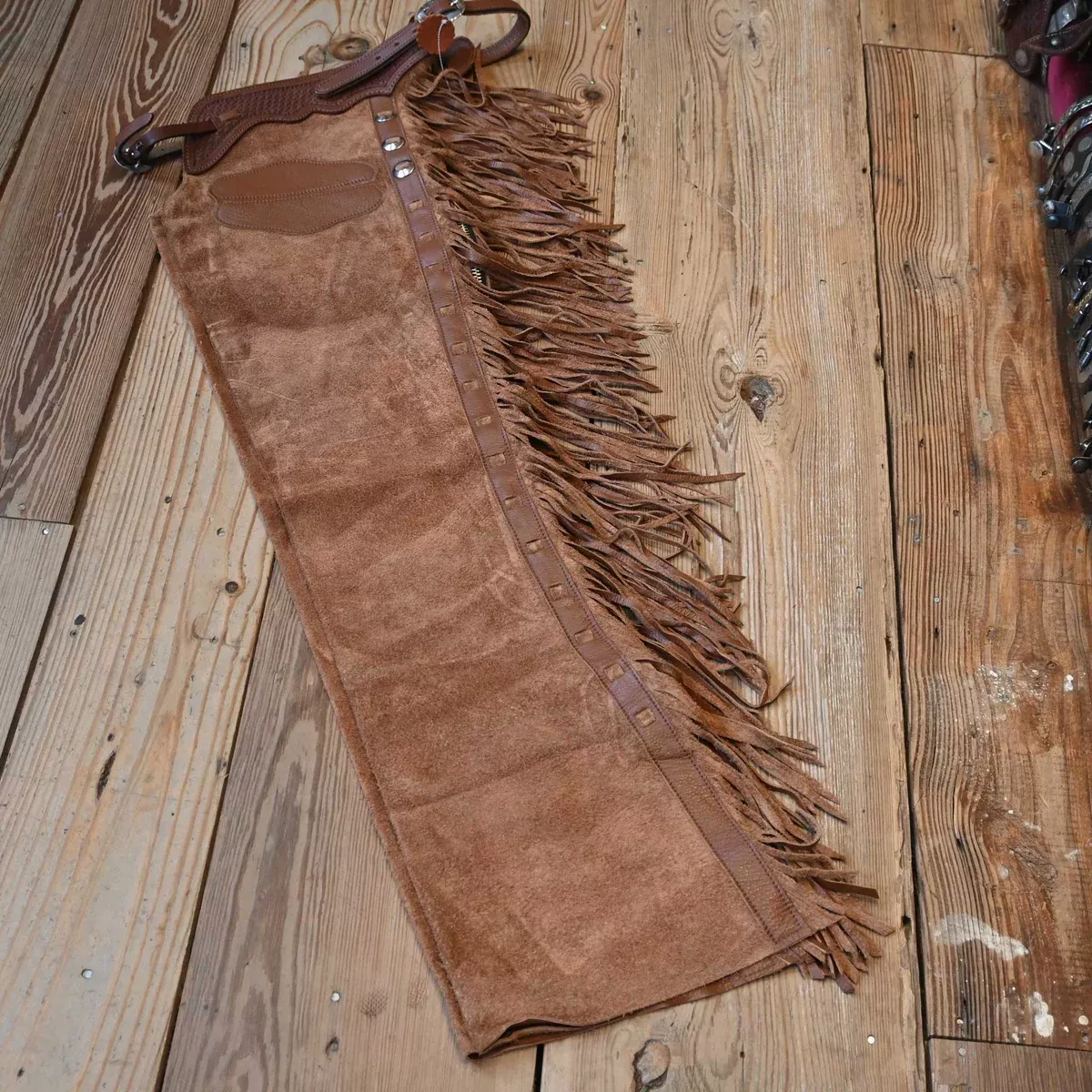 Teskey's Medium Roughout Brown Shotgun Chaps
