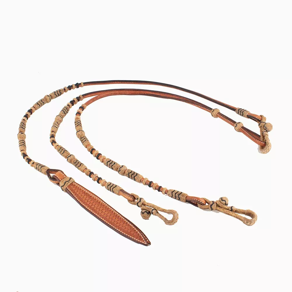 Teskey's Rawhide Accented Leather Romel Reins