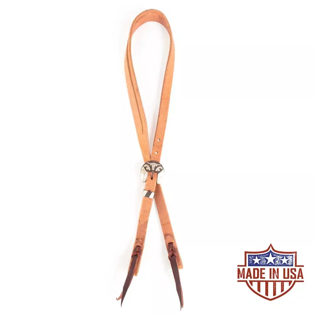 Teskey's Roughout Split Ear Headstall w/Longhorn Buckle