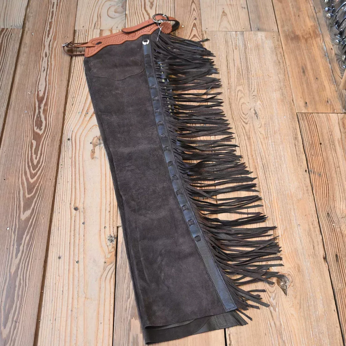 Teskey's X-Small Roughout Dark Chocolate Shotgun Chaps