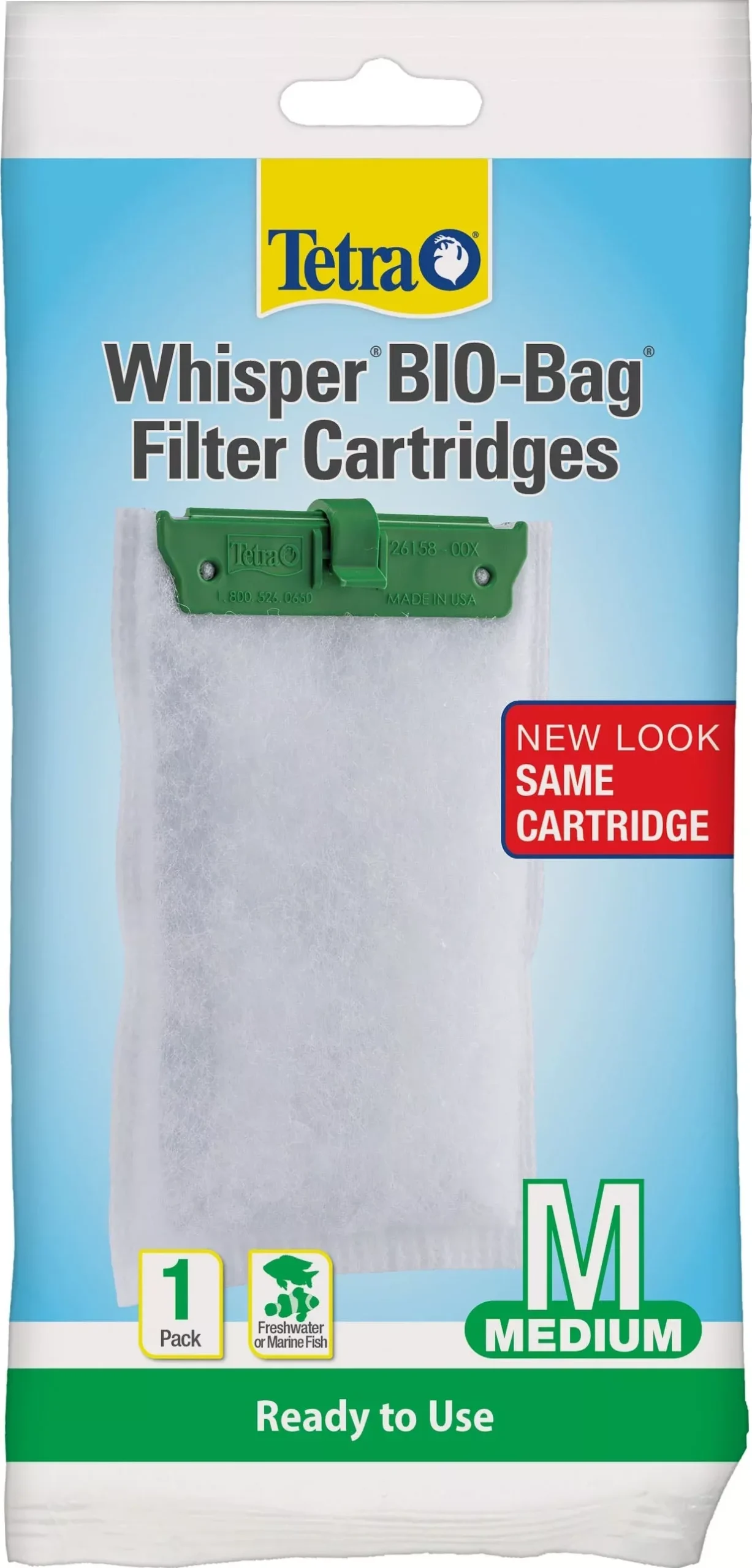 Tetra Whisper Assembled Bio-Bag Filter Cartridge, Medium, 1 Pack