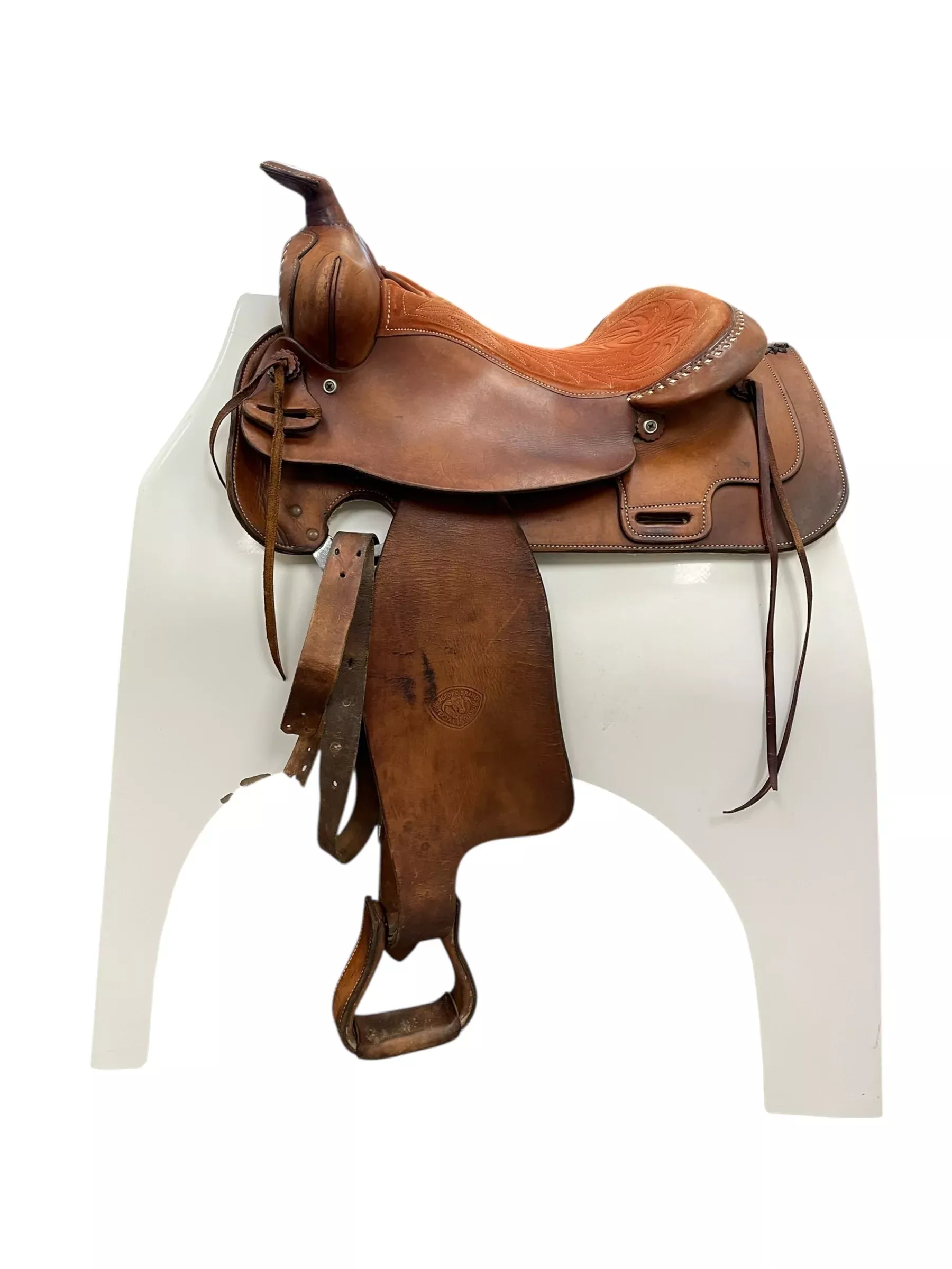 Tex Tan Ranch/Work Saddle - Brown - 14" / Full QH Bars - USED
