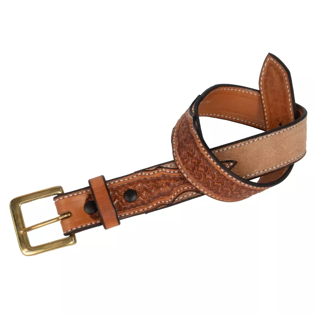 Texas Saddlery Youth Saddle Tan Spider Combo Belt