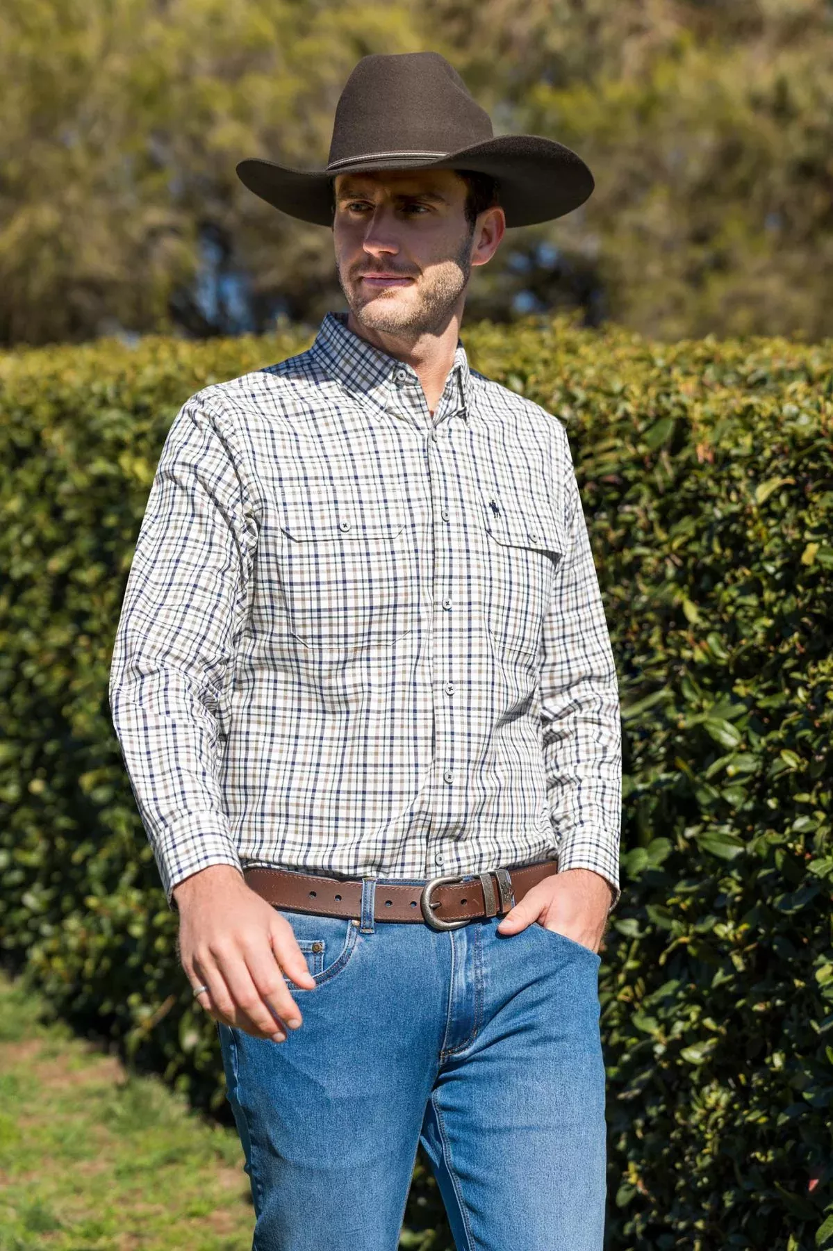 Thomas Cook Men's Chad Check 2-Pocket Long Sleeve Shirt