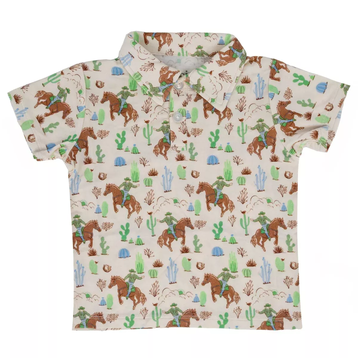 Toddler Boy's Saddle Up Cowboy Polo Shirt