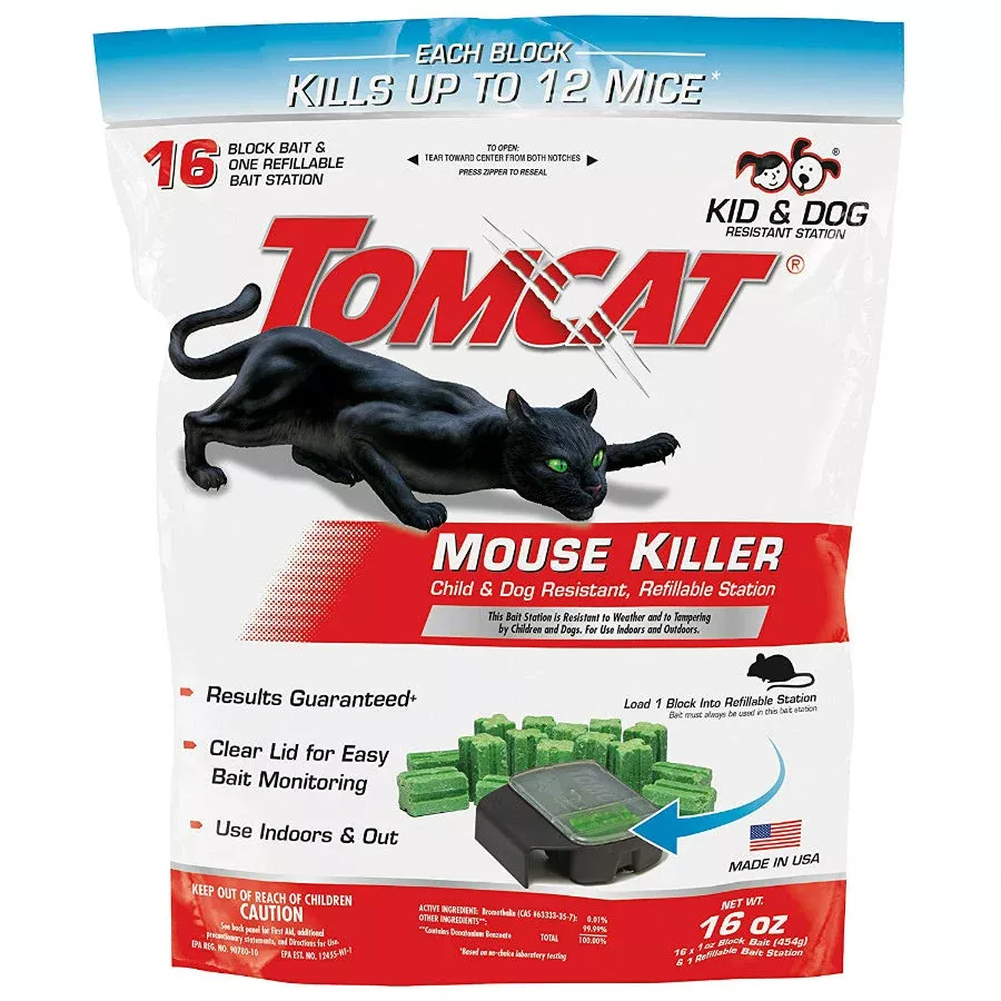 Tomcat Mouse Bait Station with 16 Refills