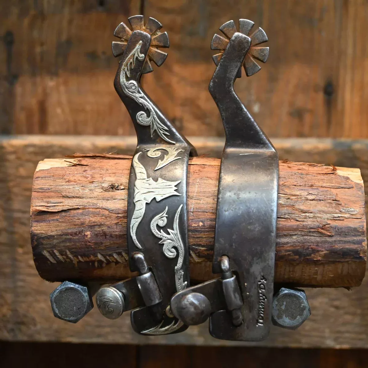 Tommy D.Silver Mounted 8pt. Spurs