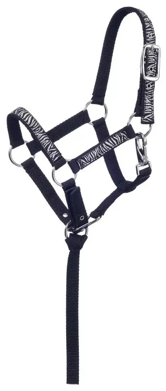 Tough-1 Nylon Zebra Print Miniature Halter