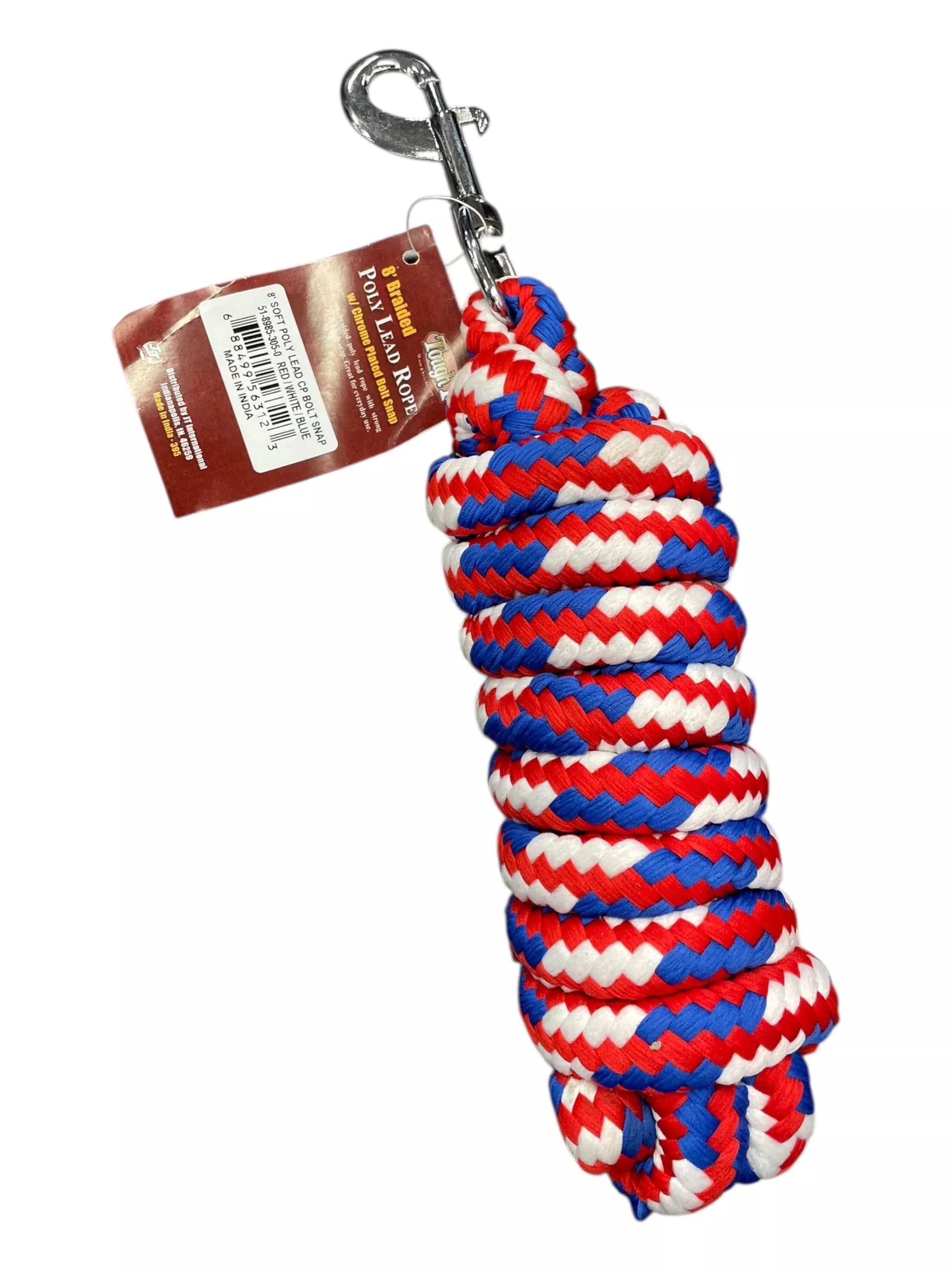 Tough-1 Poly Lead *NWT* - Red/White/Blue - 8' - USED