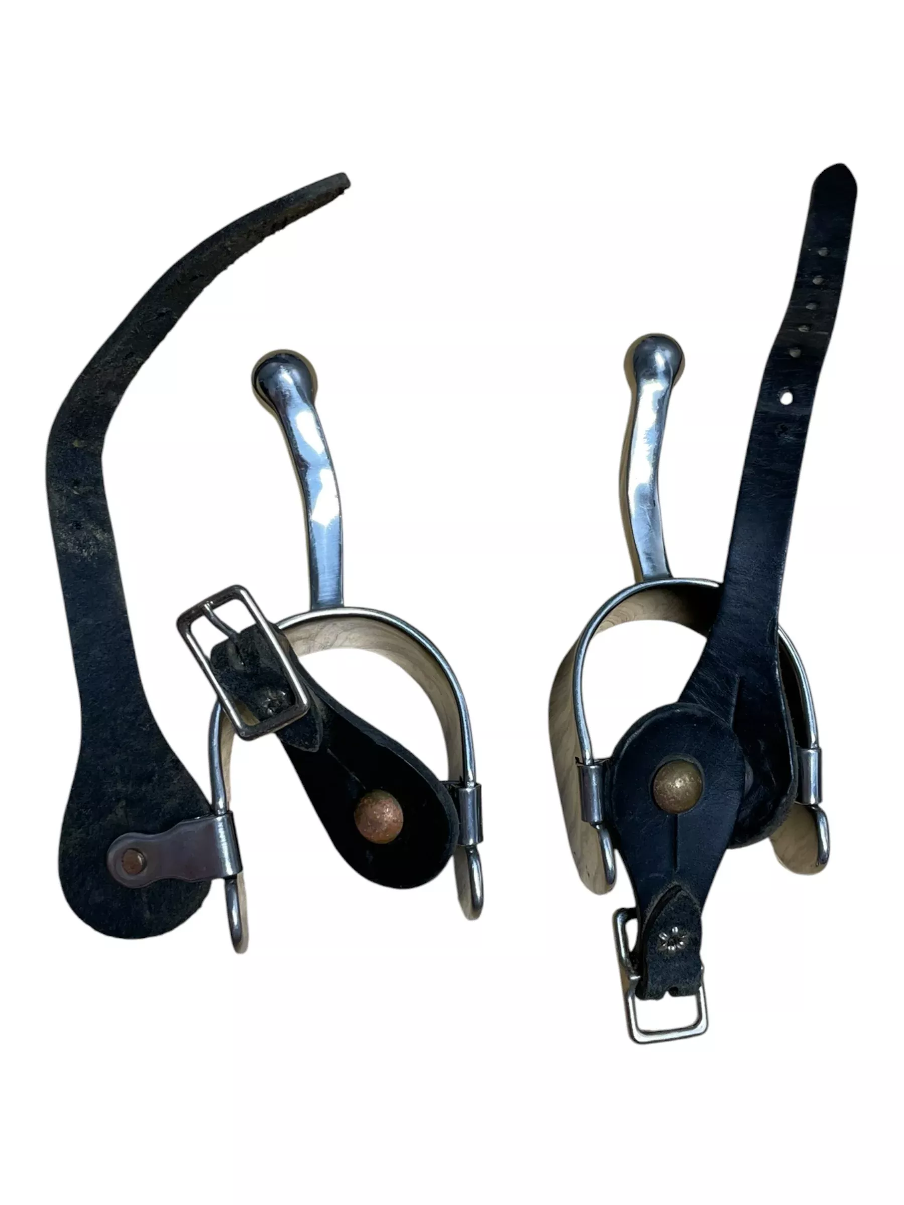 Tough-1 Western Spurs - SS/Black - Approx 3" - USED