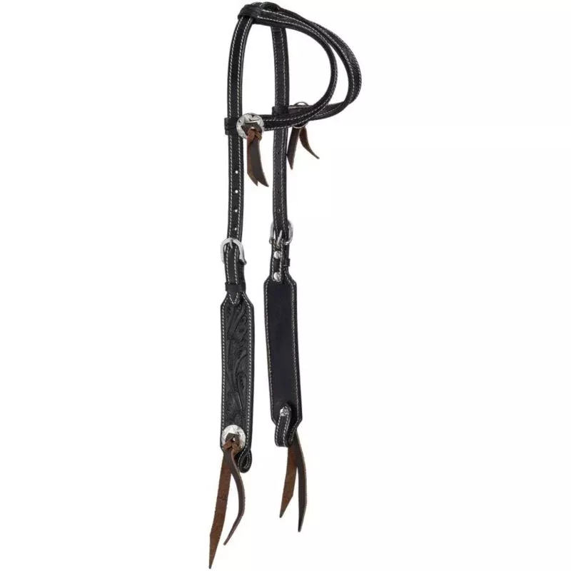 Tough1 Clifton Double Ear Headstall with Conchos
