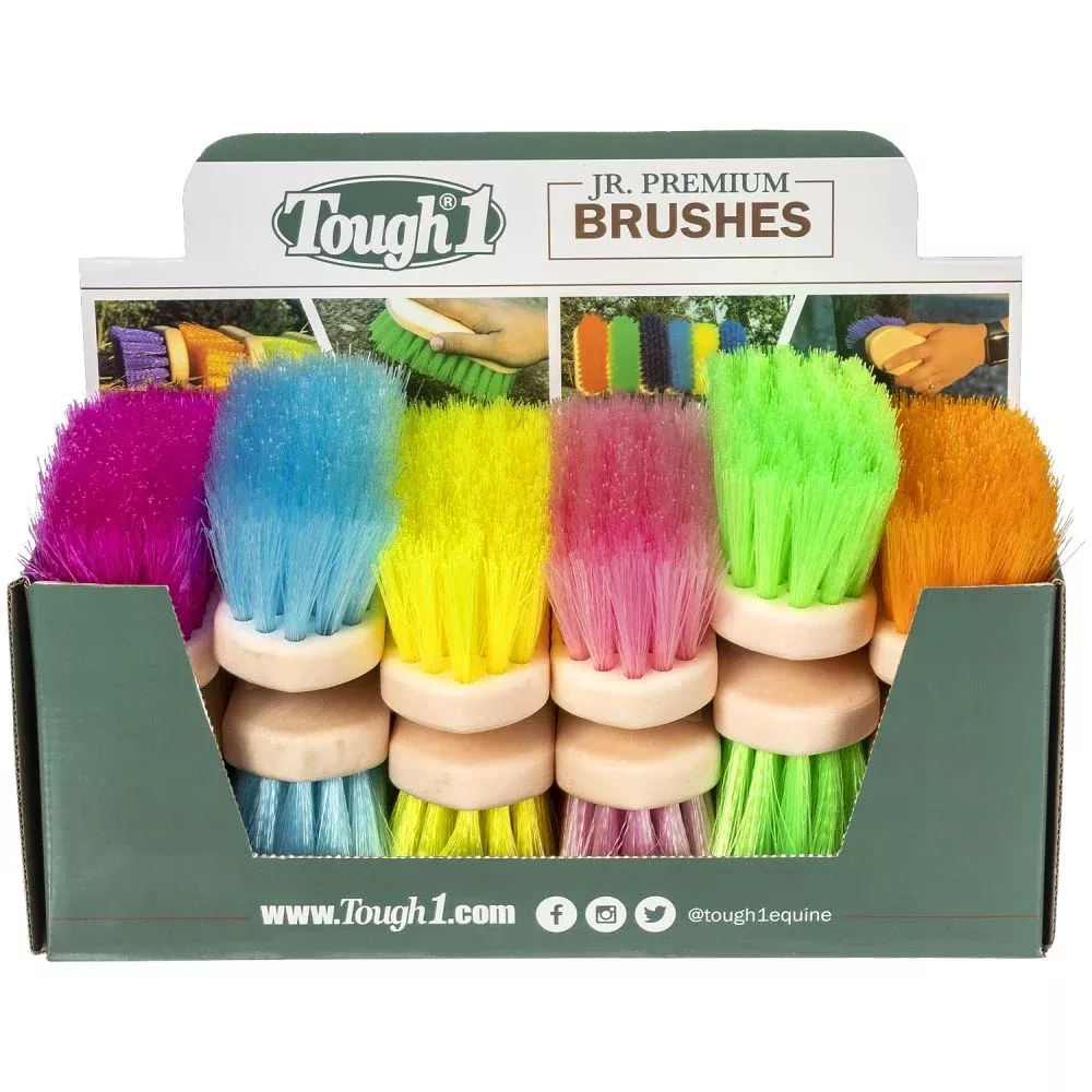 Tough1 Jr. Medium Poly Bristle Brushes-12 Pack