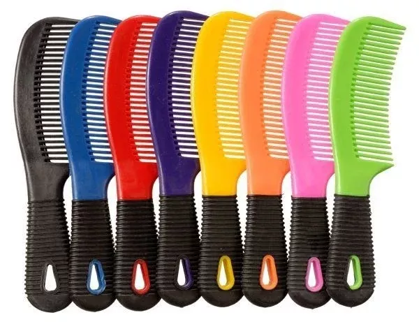 Tough1 Rubber Grip Tail/Mane Combs - 12 Pack