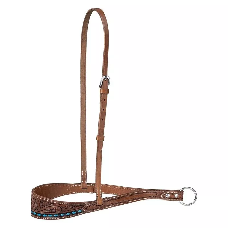 Tough1 Turquoise Buckstitch Noseband/Tie Down
