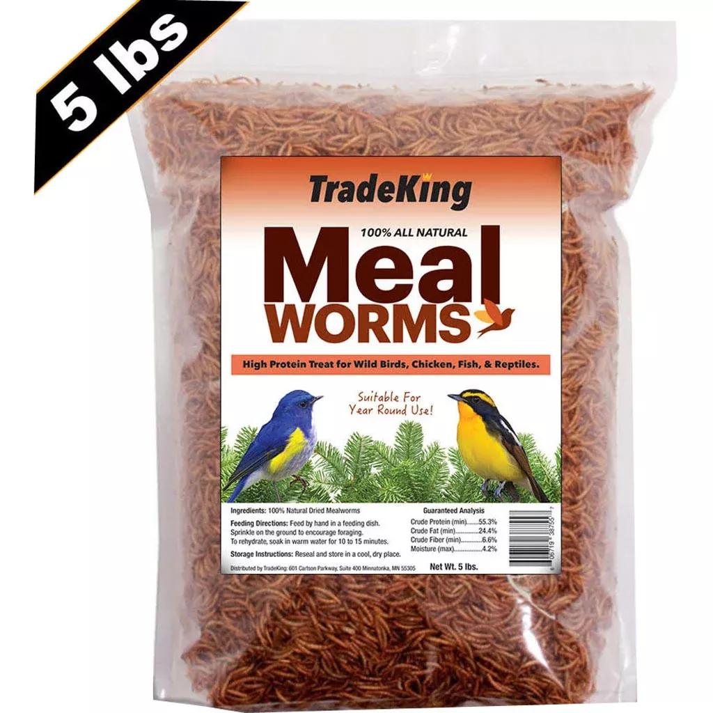 TradeKing Dried Mealworms – 5 lb