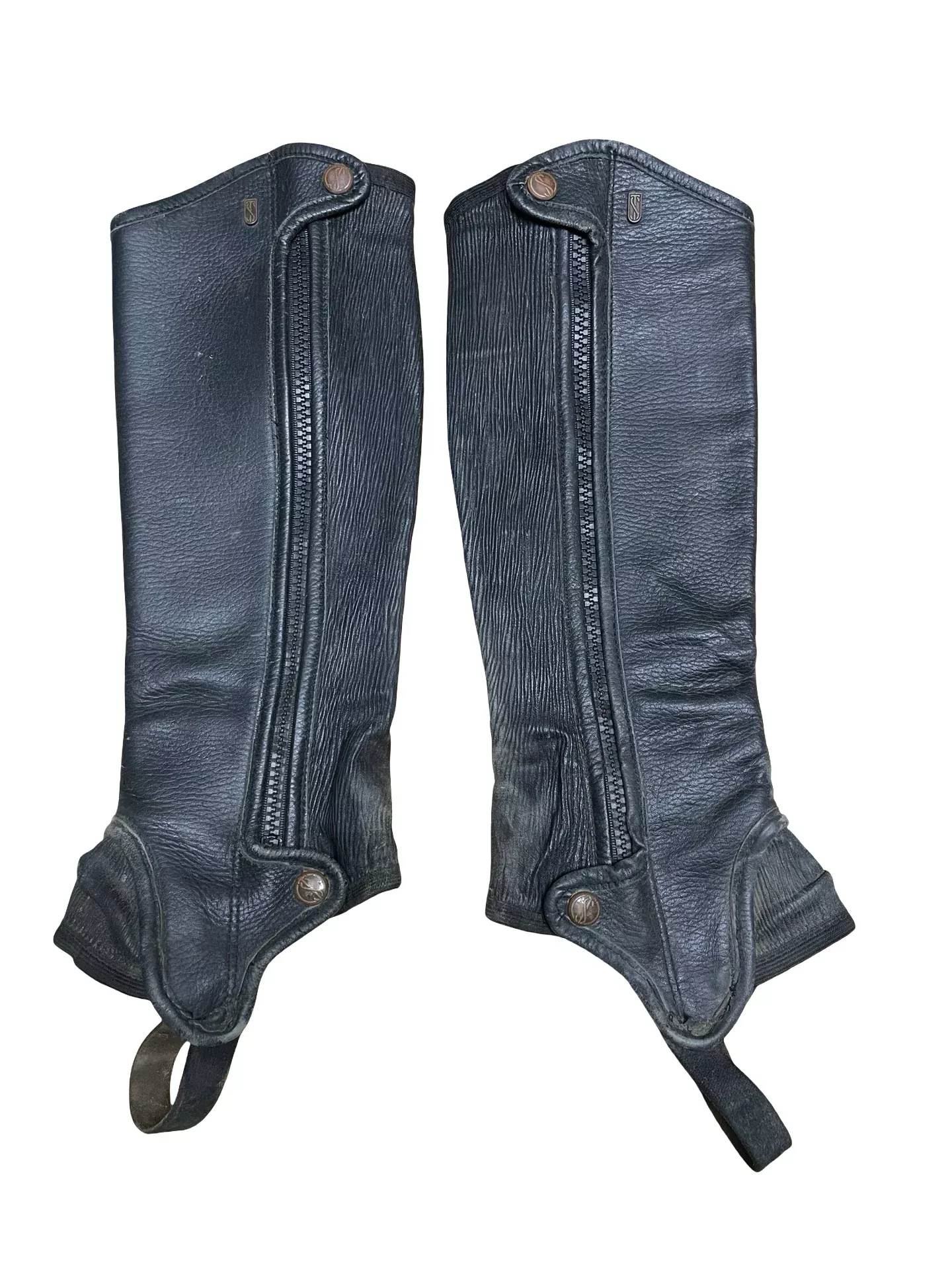 Tredstep Half Chaps - Black - Calf 13, Length 16 - USED