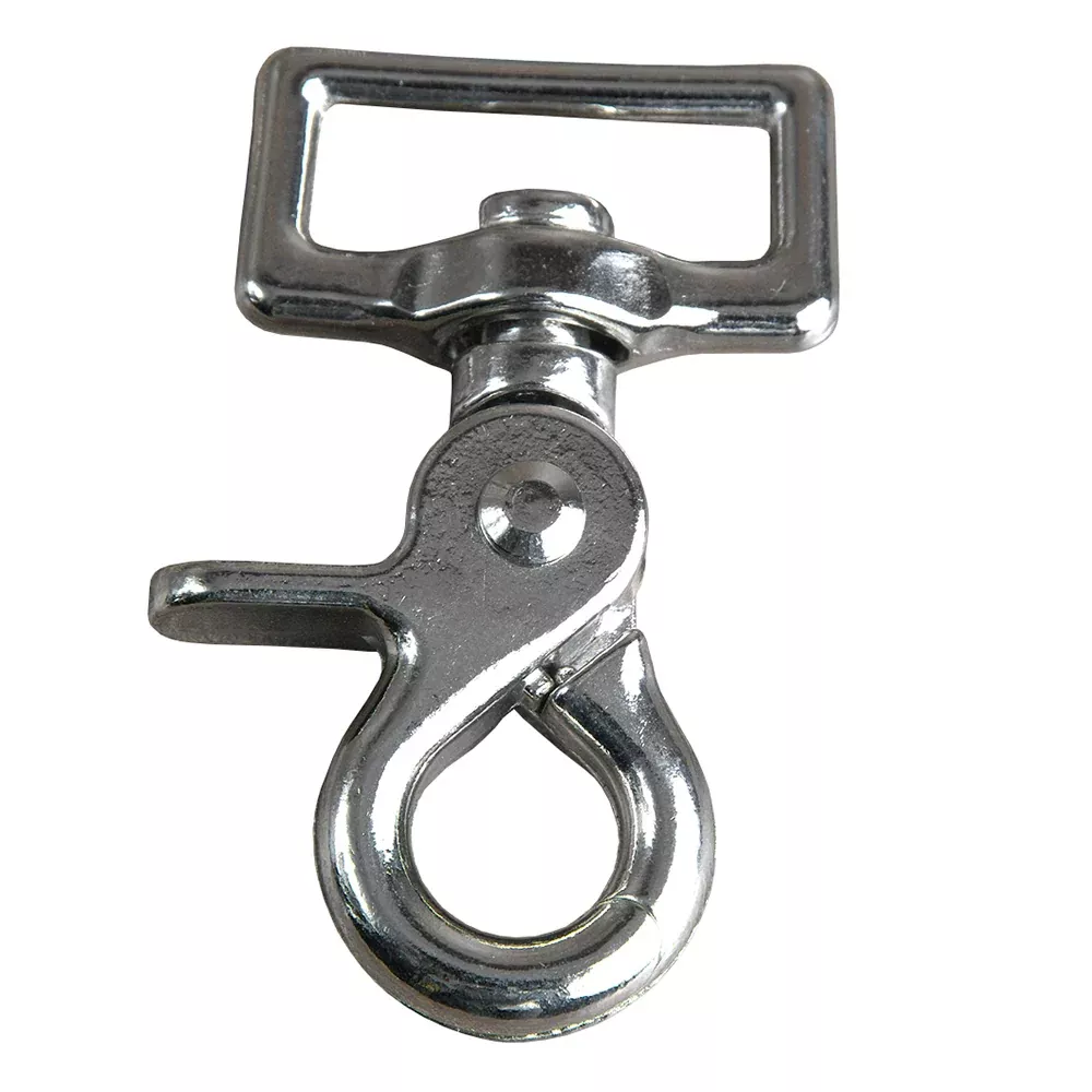 Trigger Snap 1" Inch Square Eye Swivel Nickle Plate Industrial Grade Rust Resistant Pair