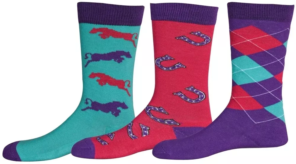 Trio Horse Kids Socks-3 Pack