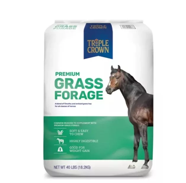Triple Crown Premium Grass Forage Horse Feed, 40 lb