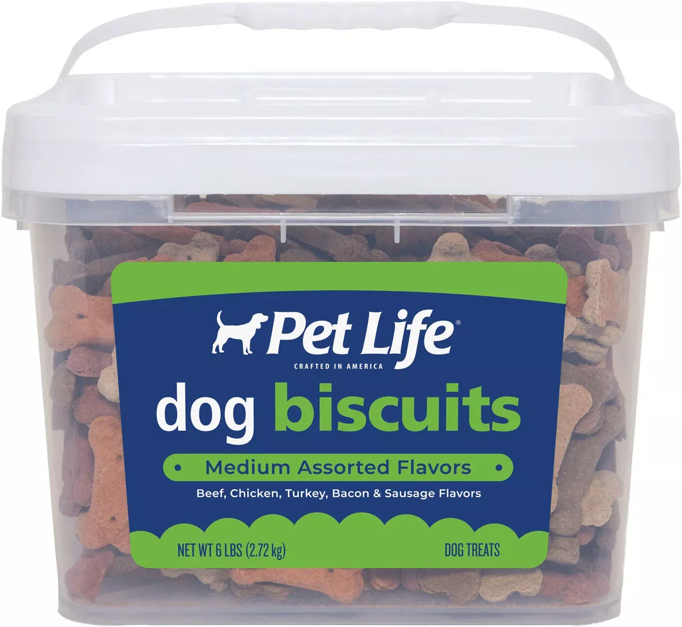 Triumph Pet Life Dog Biscuits Bucket, Multi-Flavor, 6 lb