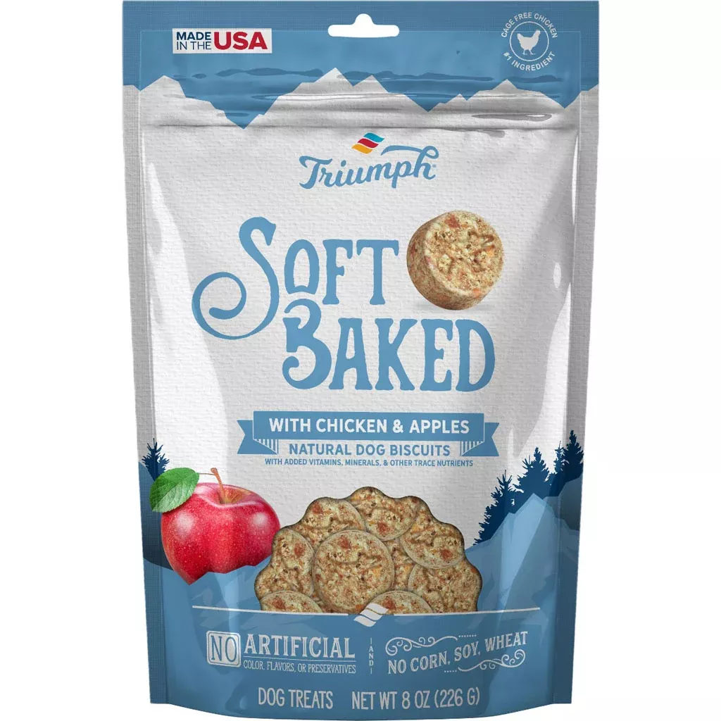 Triumph Soft Baked Natural Dog Biscuits, Chicken/Apple, 8 oz
