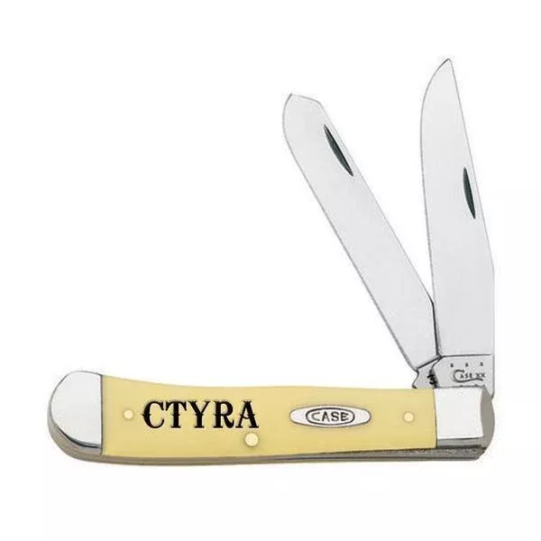 Trophy Case Trapper Yellow Handled Knife