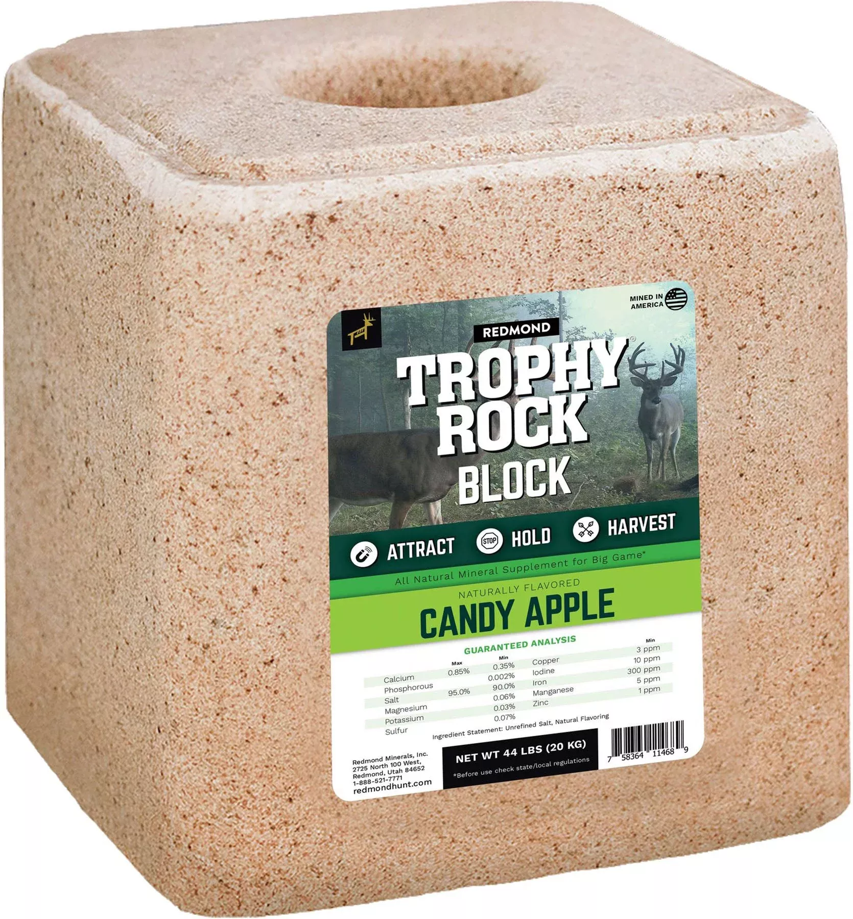 Trophy Rock Pressed Mineral Block, Candy Apple, 44 lb