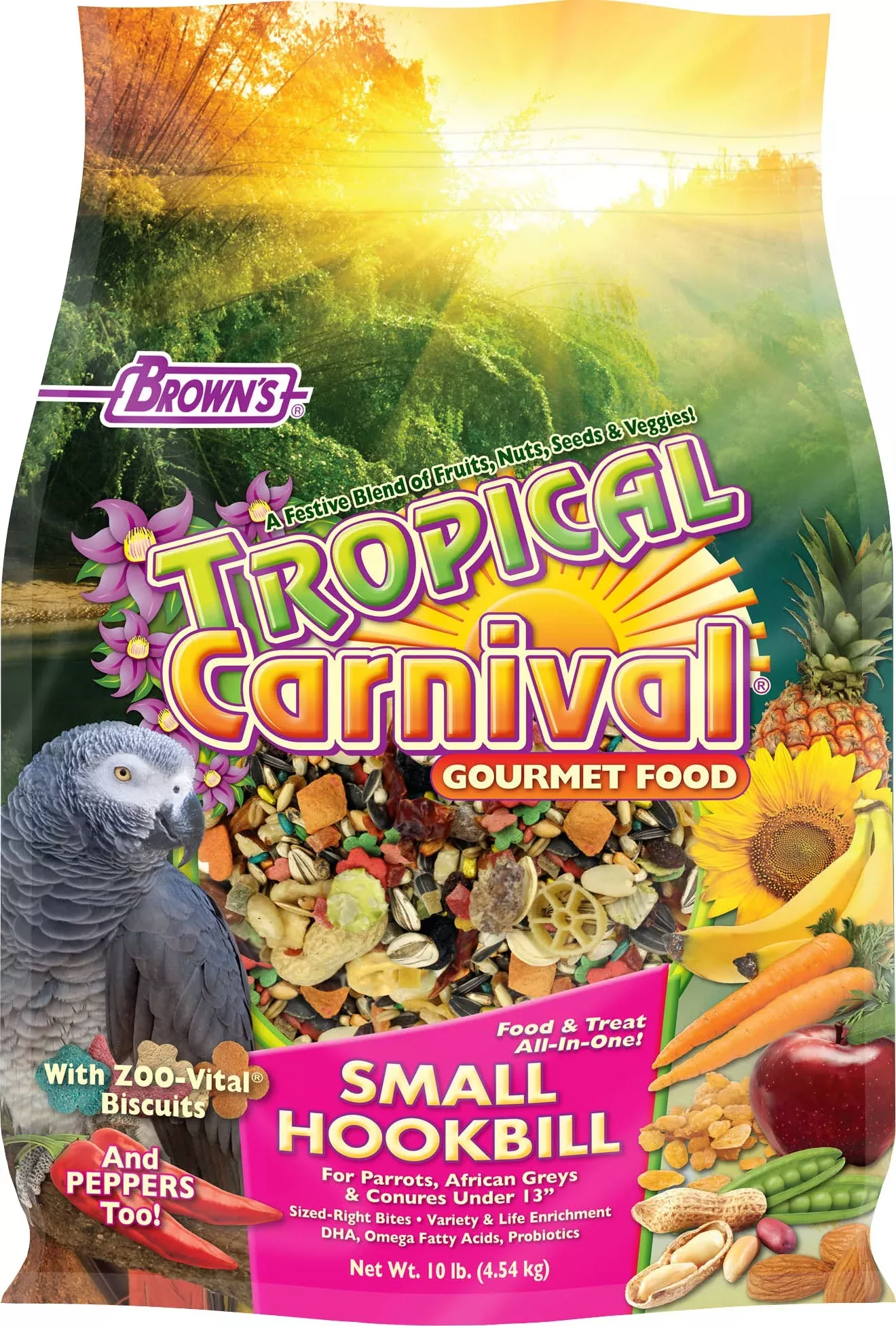 Tropical Carnival Gourmet Small Hookbill Food, 10 lb