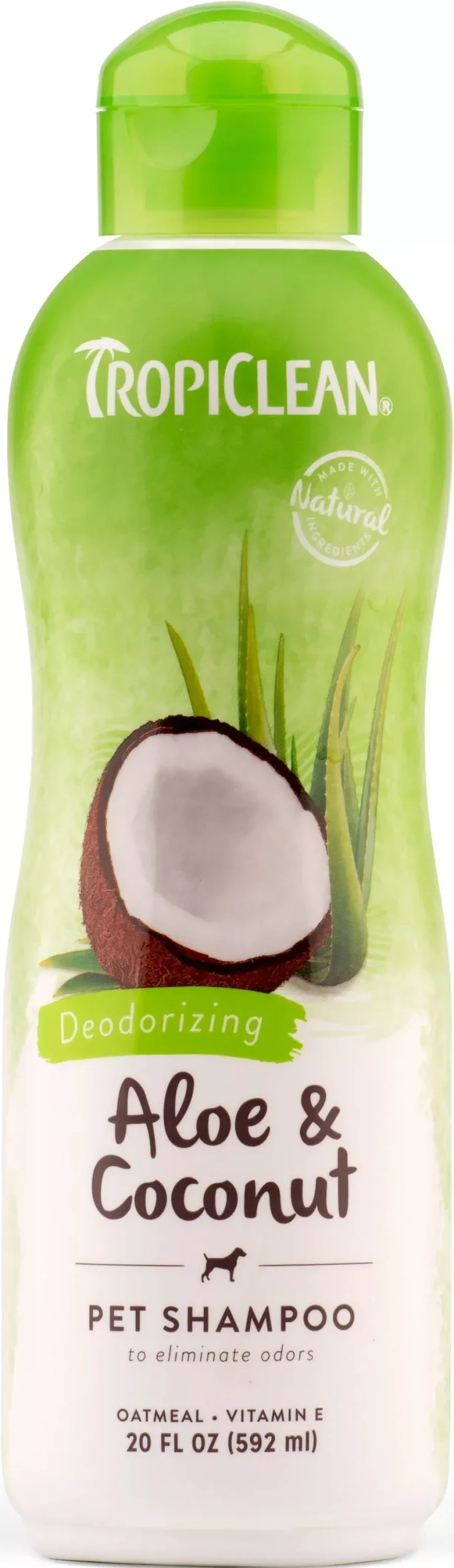 TropiClean Deodorizing Pet Shampoo 20 oz, Aloe & Coconut