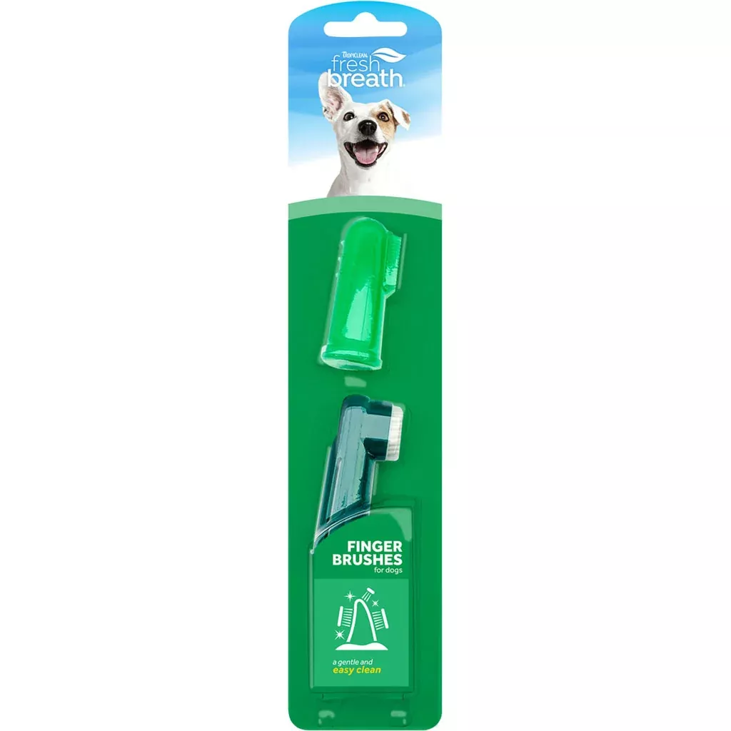 TropiClean Fresh Breath Finger Brushes for Dogs, 2-Pack