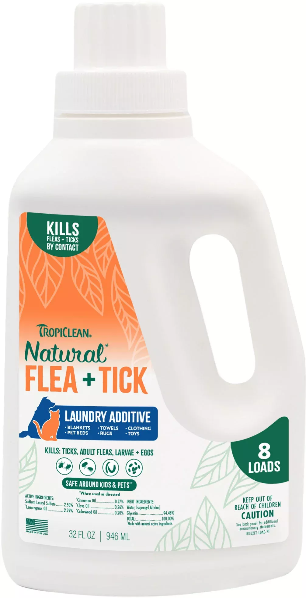 TropiClean Natural Flea & Tick Laundry Additive, 32 oz