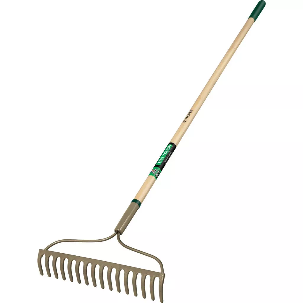 Truper Tru-Tough Steel Bow Rake, Wood Handle