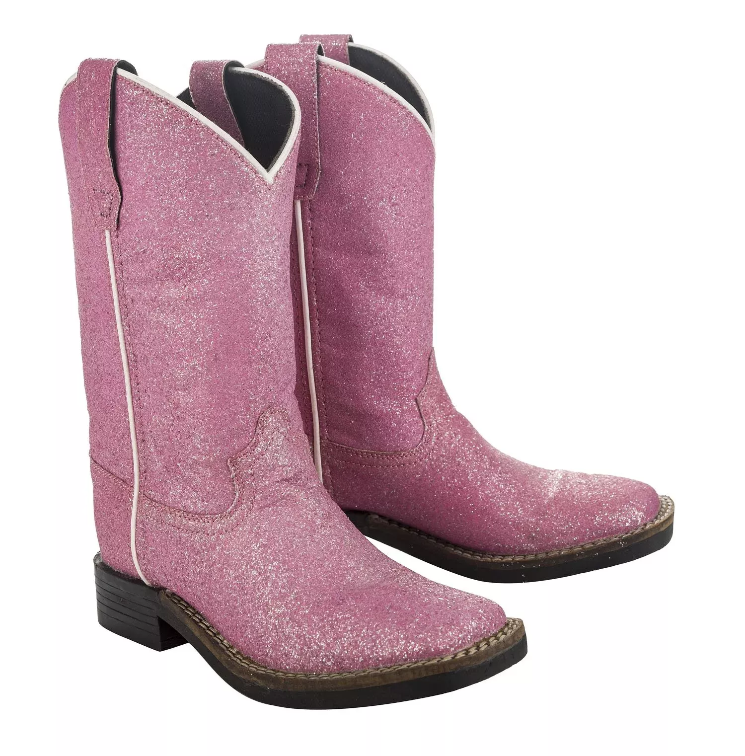 TuffRider Youth Pink Glitter Western Boots