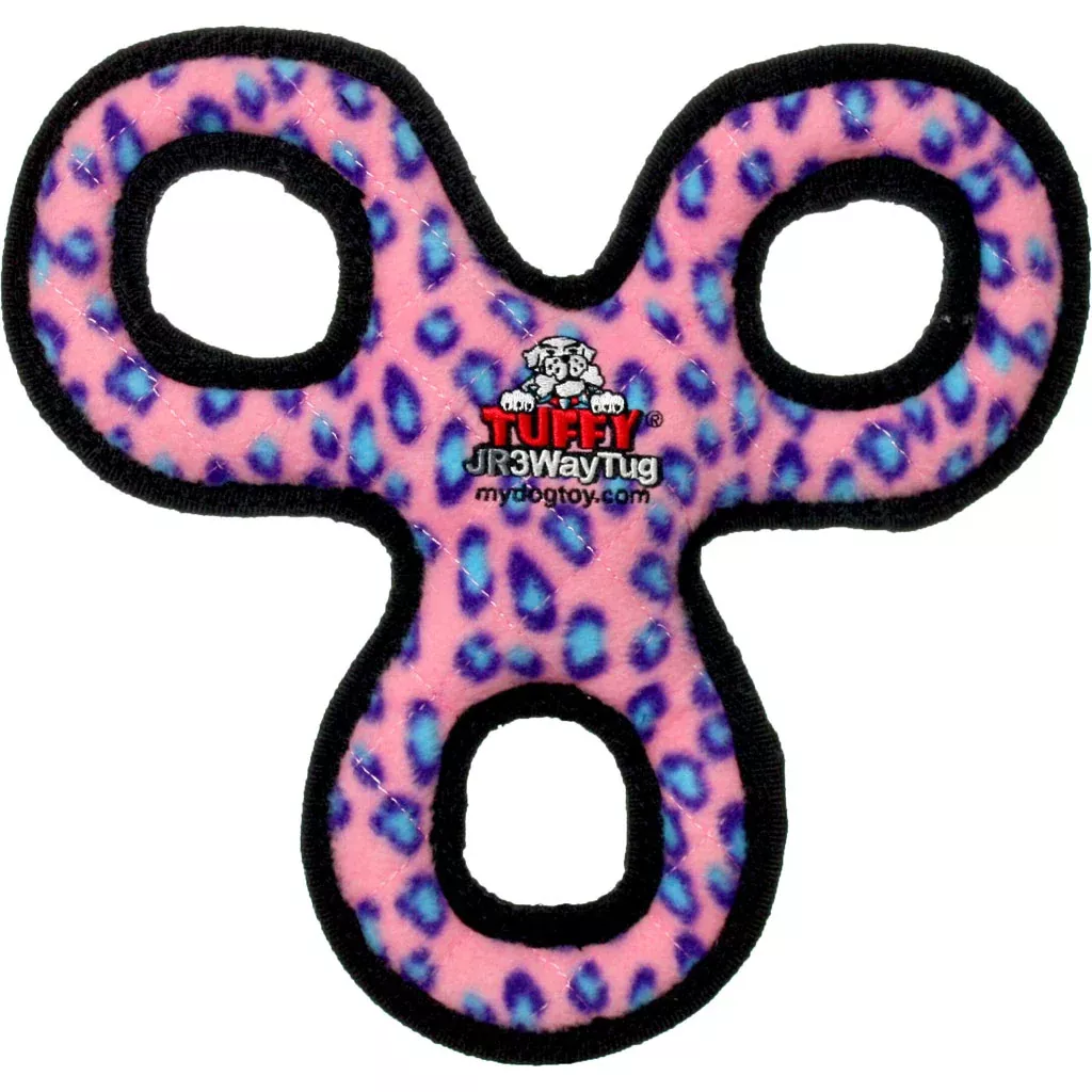 Tuffy Jr 3-Way Tug Durable Squeaky Plush Dog Toy