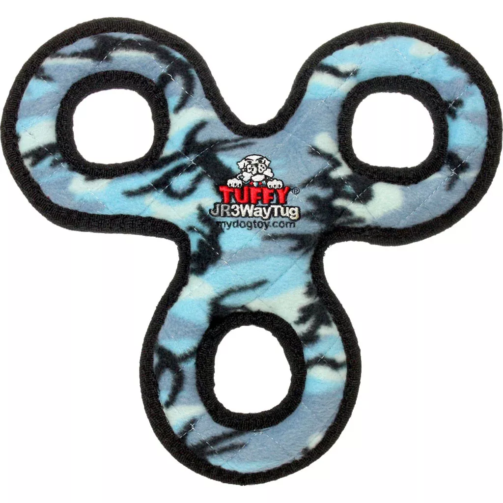 Tuffy Jr. 3-Way Tug Durable Squeaky Soft Dog Toy