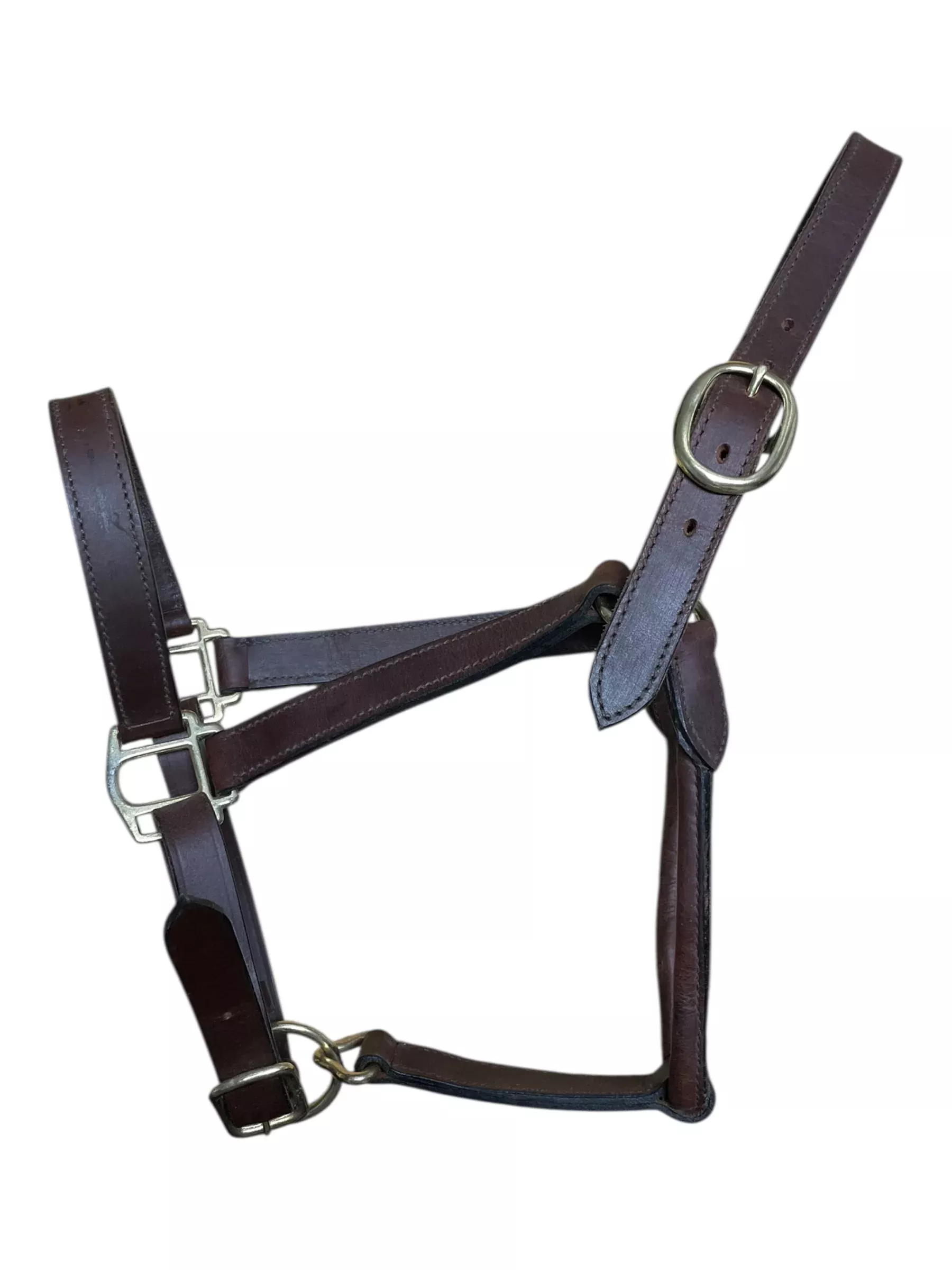 Unbranded Leather Halter - Brown/Brass - Est. F/S - USED