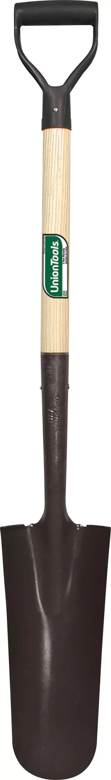 Union Tools Open-Back Drain Spade with D-Handle 41.75 in Black