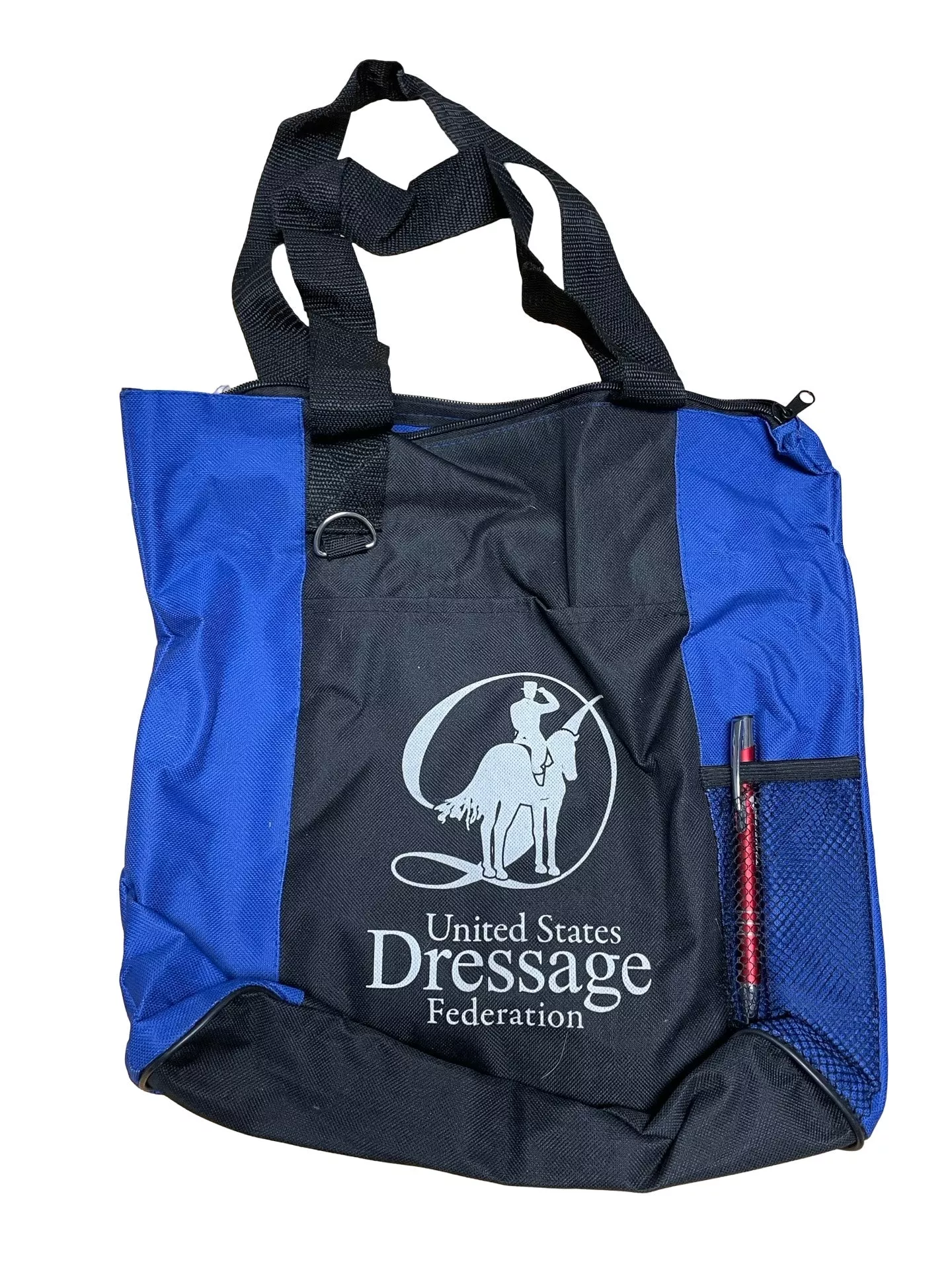 USDF Bag - Navy/Black - Approx 13" x 14" - USED