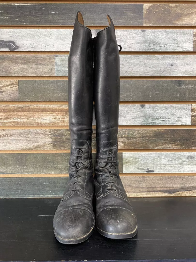 USED Ariat Heritage Field Boots 8 Regular Calf Short Height Black