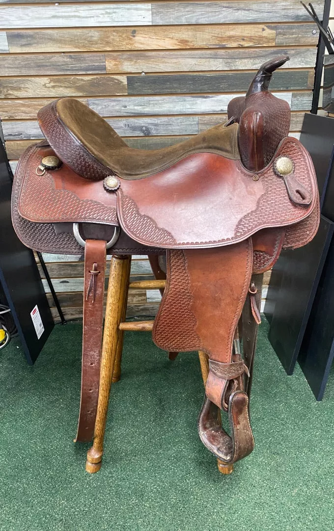 USED Circle A Western Trail Saddle 16 1/2" Dark Oil