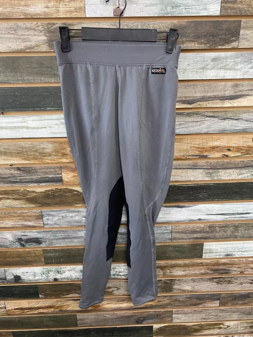 USED Kerrits Ladies Kneepatch Tight Small Grey