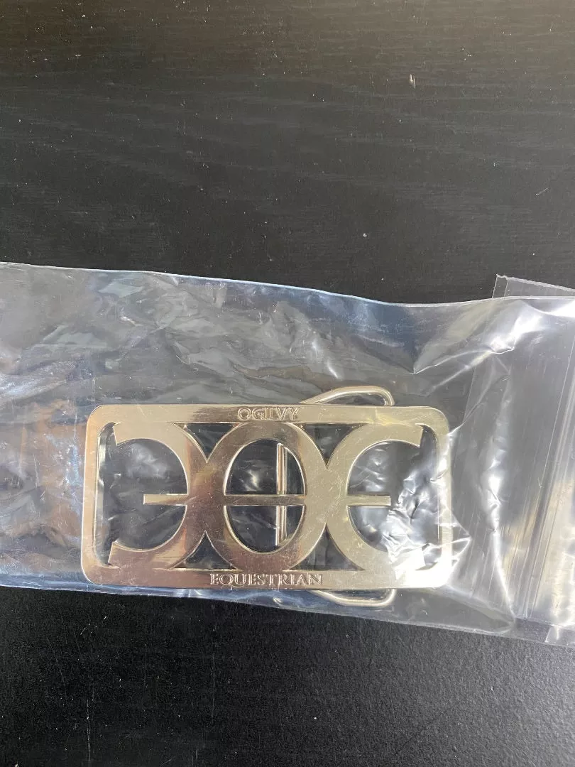 USED Ogilvy NWT English Belt Buckle 3in Silver