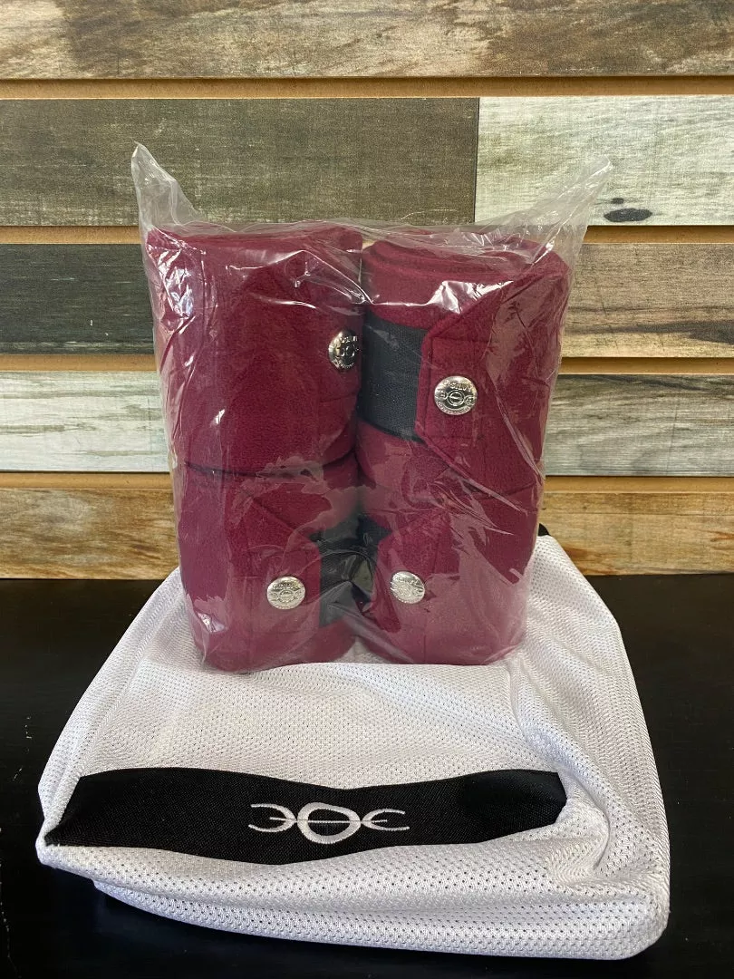 USED Ogilvy NWT Polo Wraps (4) Horse Maroon
