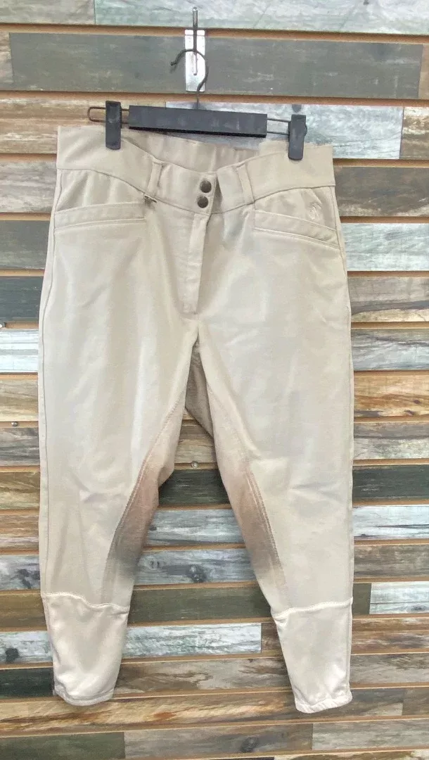 USED Ovation Full Seat Breeches 36R Beige