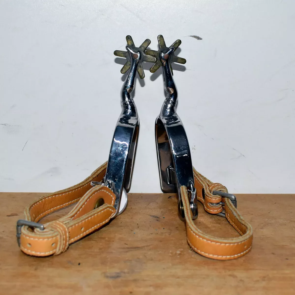 Used Sims Spurs With Spur Straps