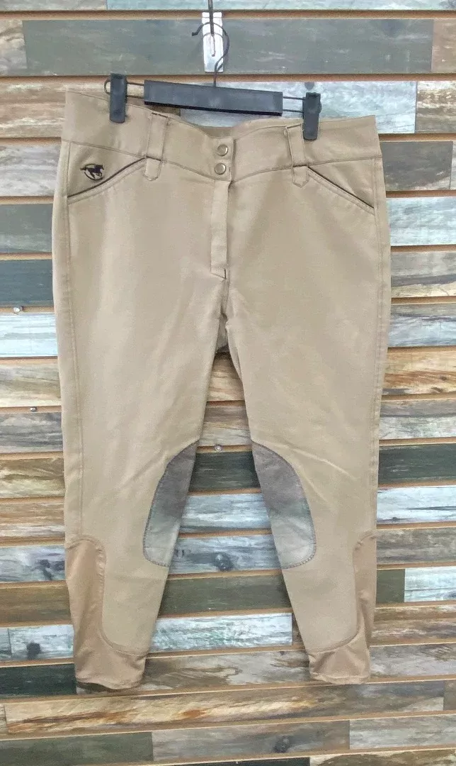 USED SmartPak Knee Patch Breeches 36R Beige