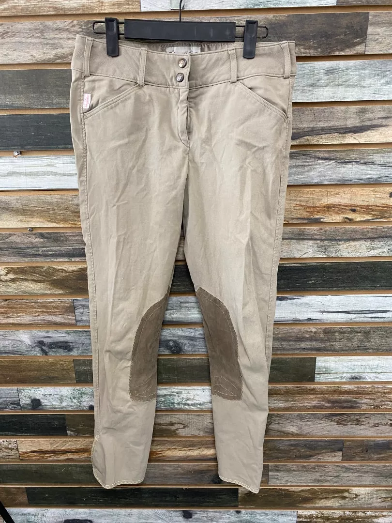 USED Tailored Sportmans Trophy Hunter Kneepatch Breech 28 Tan